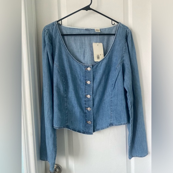 Levi’s blue Jean long sleeve top size-XL - Picture 1 of 7